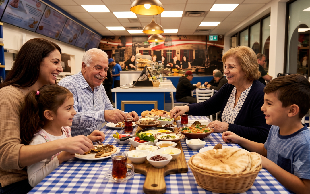 Lebanese family dining in Pickering